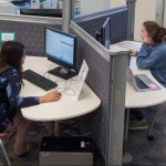 students in writing center