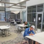 students in the writing center